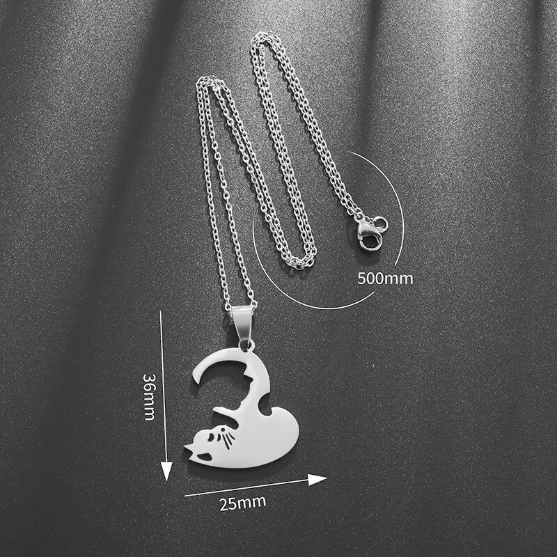 Conjunto Colar Metadinha de Gatinho Para Casal Verzano®