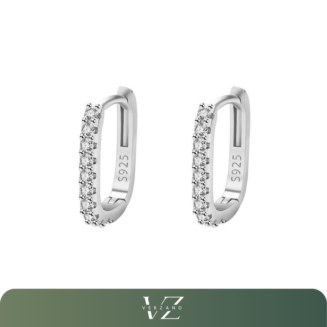 Brincos de argola redondos com cristais de zirconia em prata esterlina 925 e banhado a ouro, 1,4 cm, para mulheres.