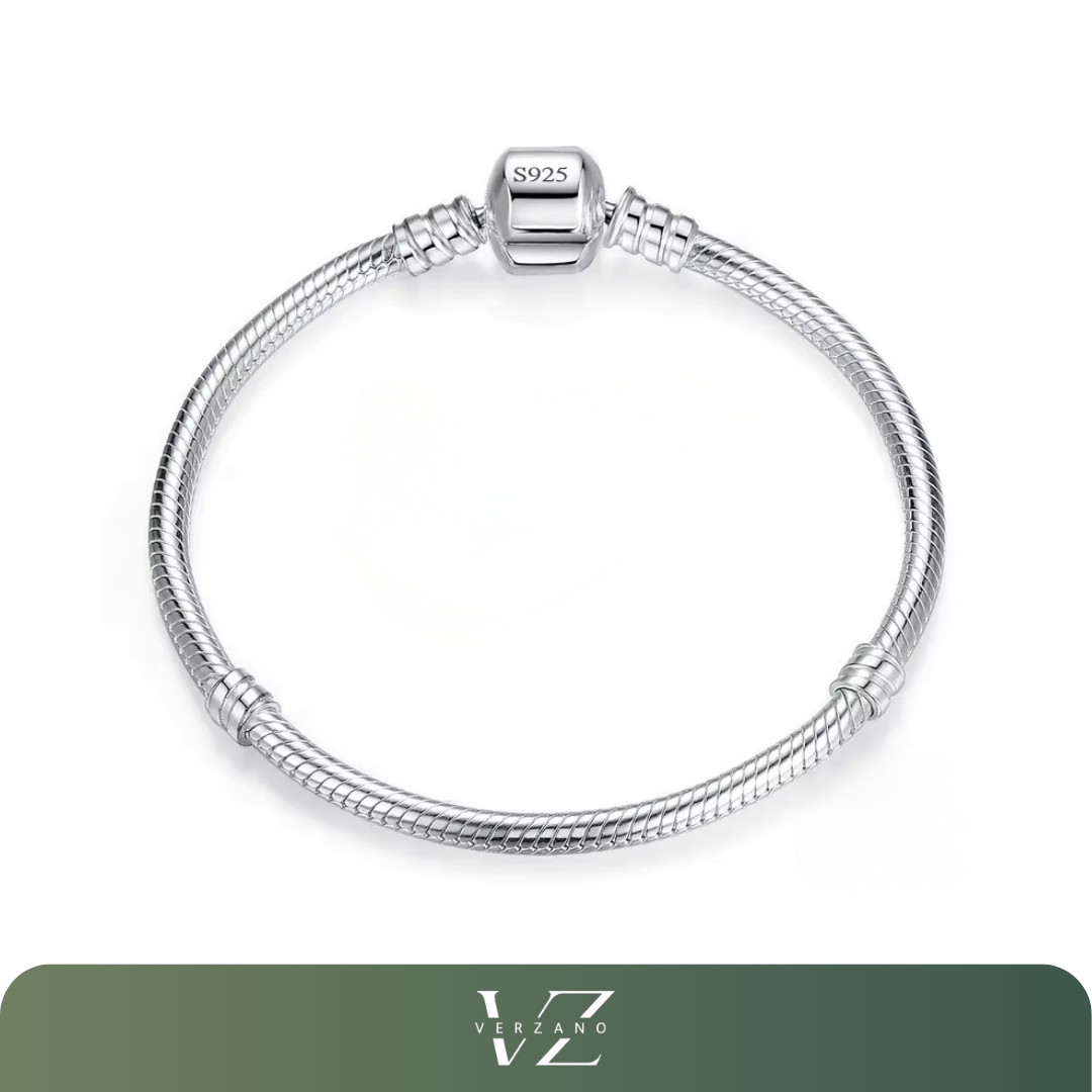SILVER925　ILoveArizona♡ILoveNavajo♡ Pulseira Berloque Simples em Prata 925 Verzano®