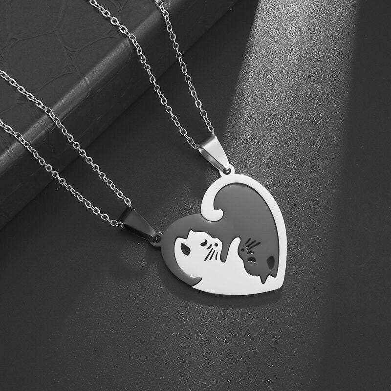 Conjunto Colar Metadinha de Gatinho Para Casal Verzano®