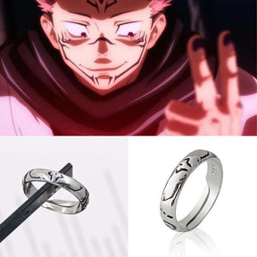 Anel Ryomen Sukuna de Jujutsu Kaisen, ajustável, design inspirado no anime – Verzano®.
