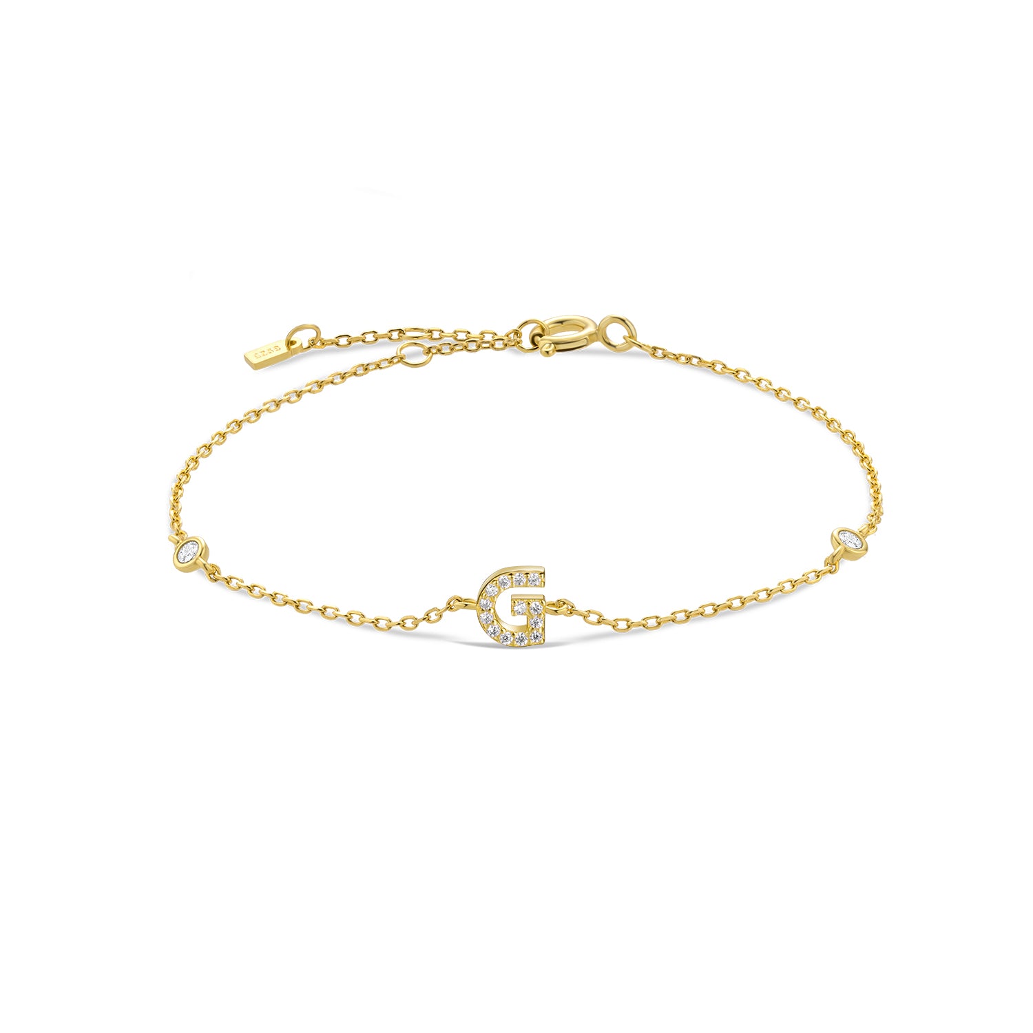 Pulseira de Monograma Prata Banhada a Ouro Verzano®