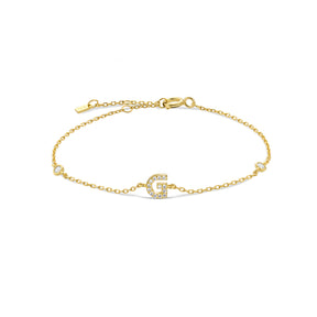 Pulseira de Monograma Prata Banhada a Ouro Verzano®