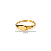 Anel de SInete Oval Ajustável em Aço Inoxidável Verzano®