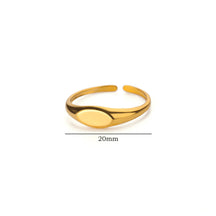 Anel de SInete Oval Ajustável em Aço Inoxidável Verzano®