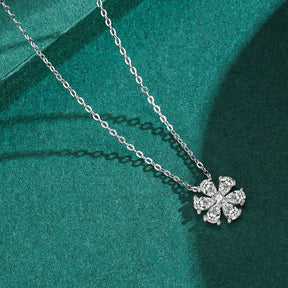Colar Fleur de Luxe Verzano® em Prata Esterlina 925 com Pingente de Flor e Zircônia Gota, sofisticação e brilho para casamentos e eventos especiais.