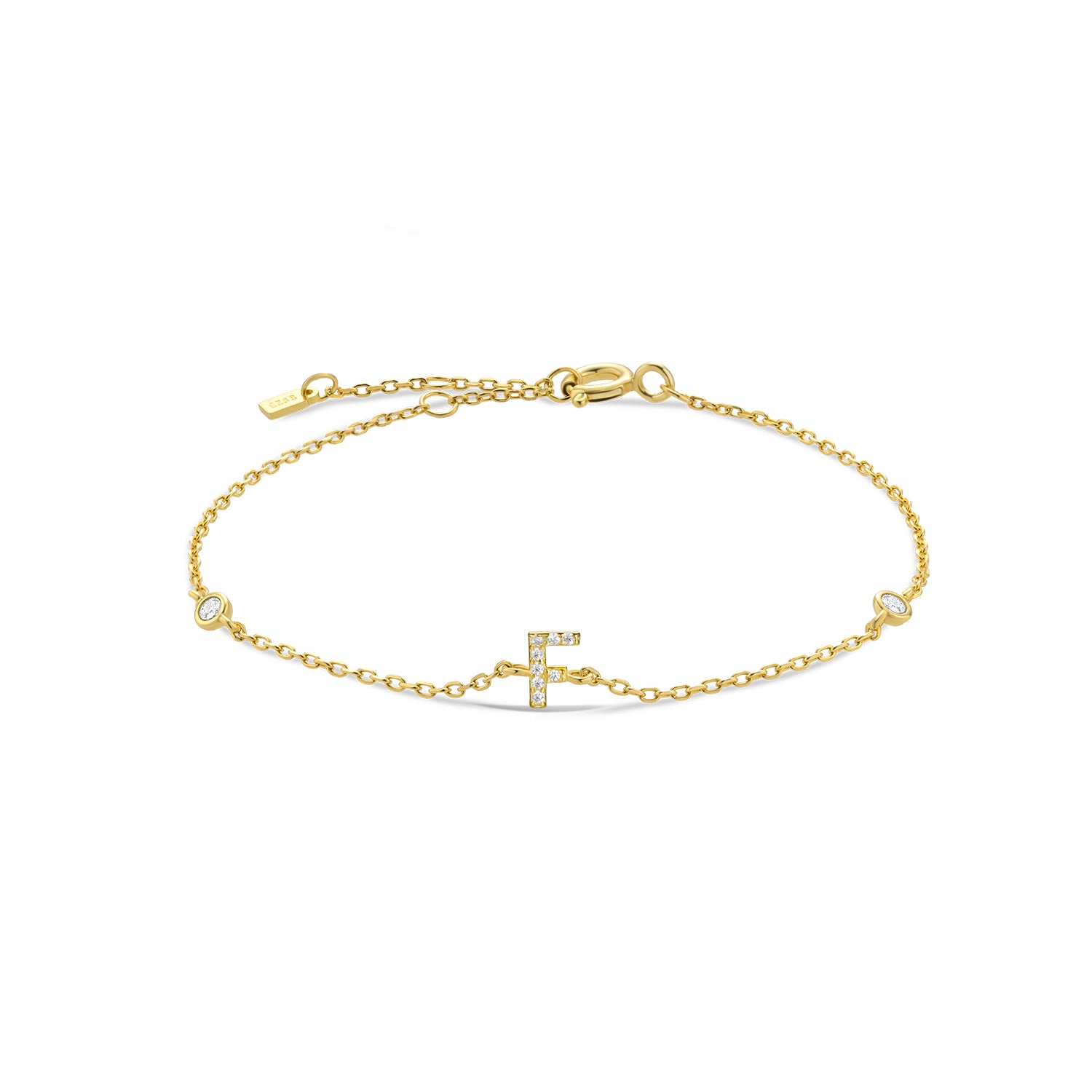 Pulseira de Monograma Prata Banhada a Ouro Verzano®