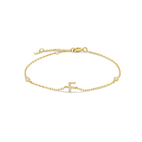 Pulseira de Monograma Prata Banhada a Ouro Verzano®