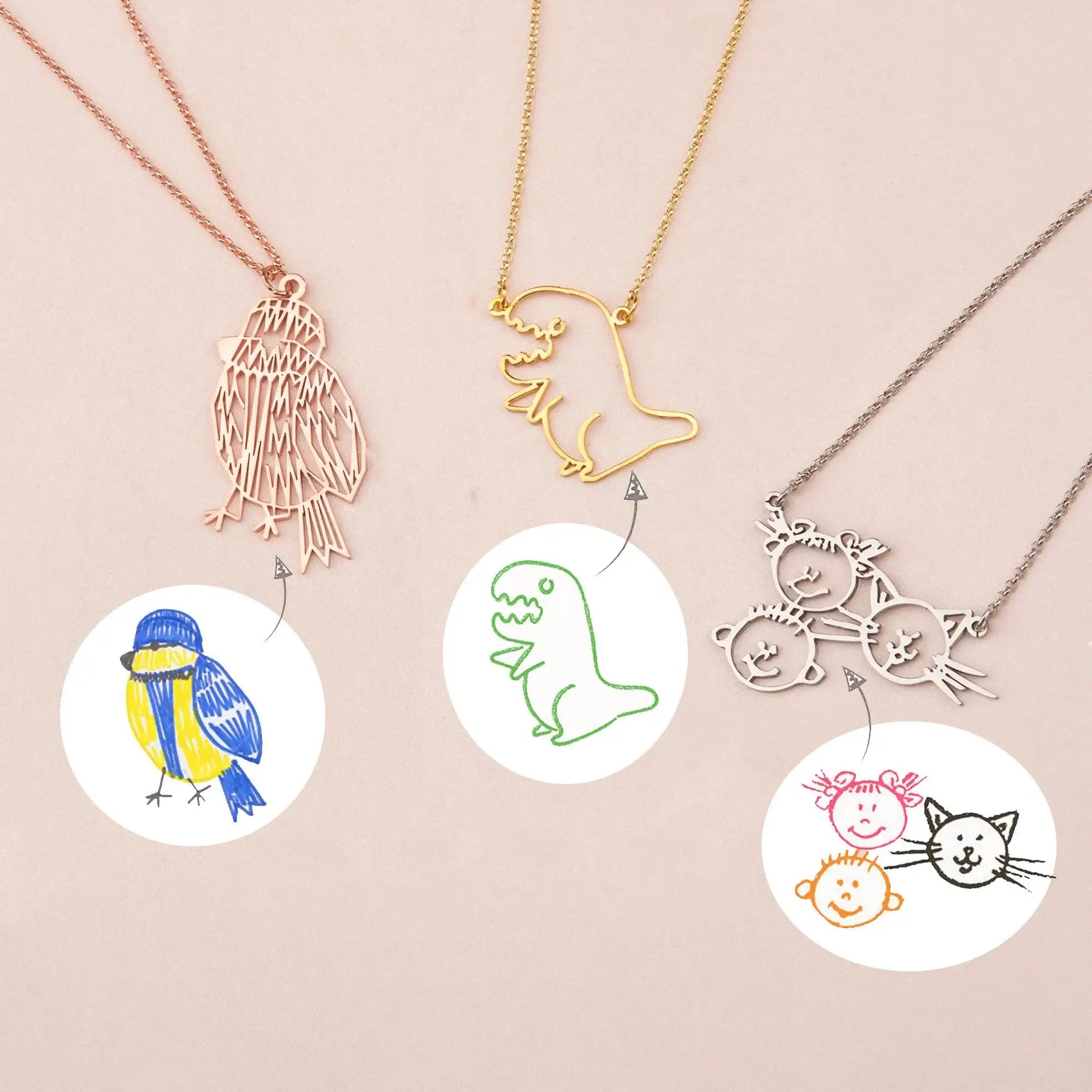 Colar Desenho Personalizado + Caixa de Presente Verzano®