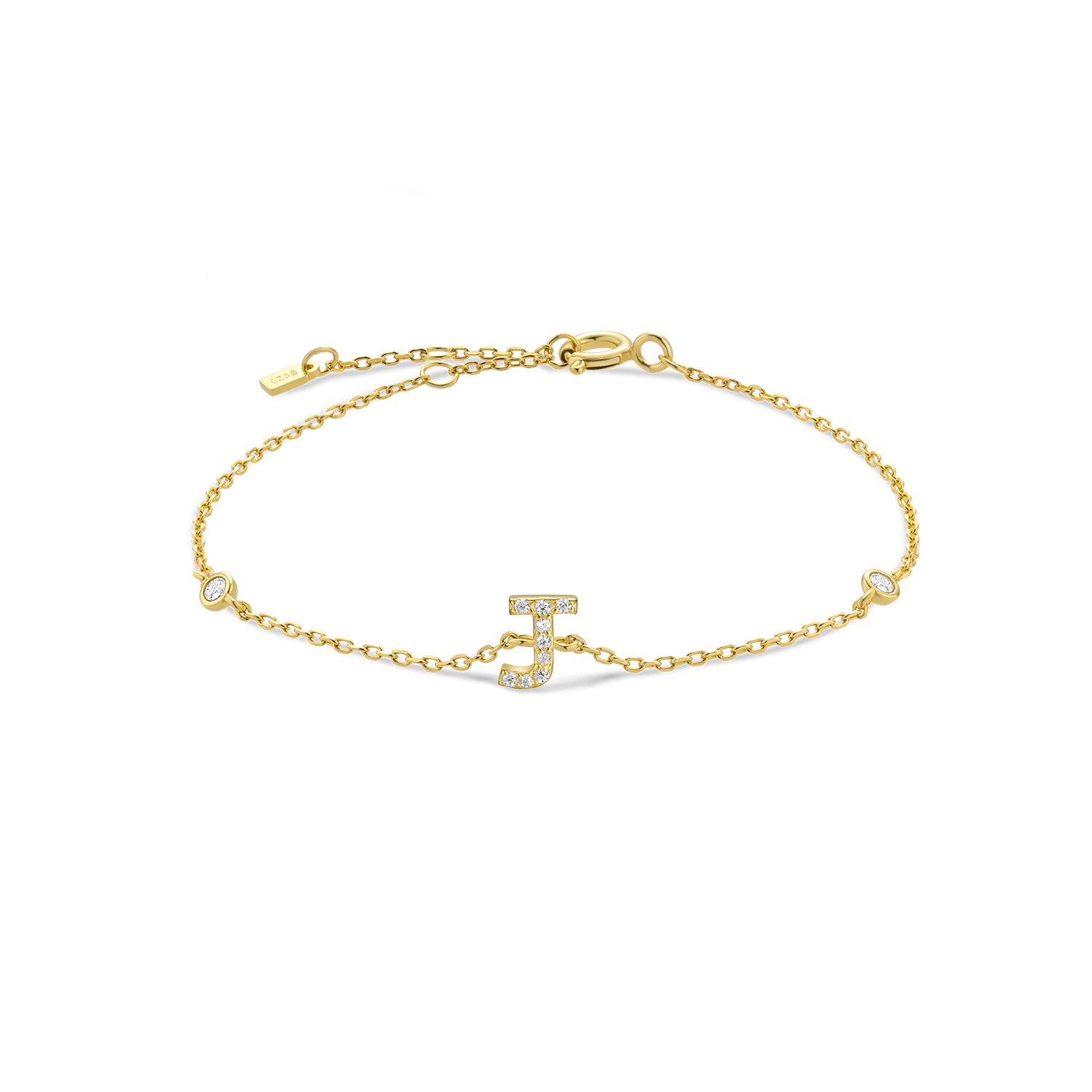 Pulseira de Monograma Prata Banhada a Ouro Verzano®