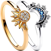 Conjunto de Anéis Sol e Lua da Verzano®
