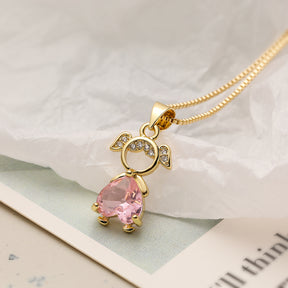 Colar Pingente Minimalista com Zircônio – Joia sofisticada e emotiva para mães, simbolizando o amor de mãe e filho.