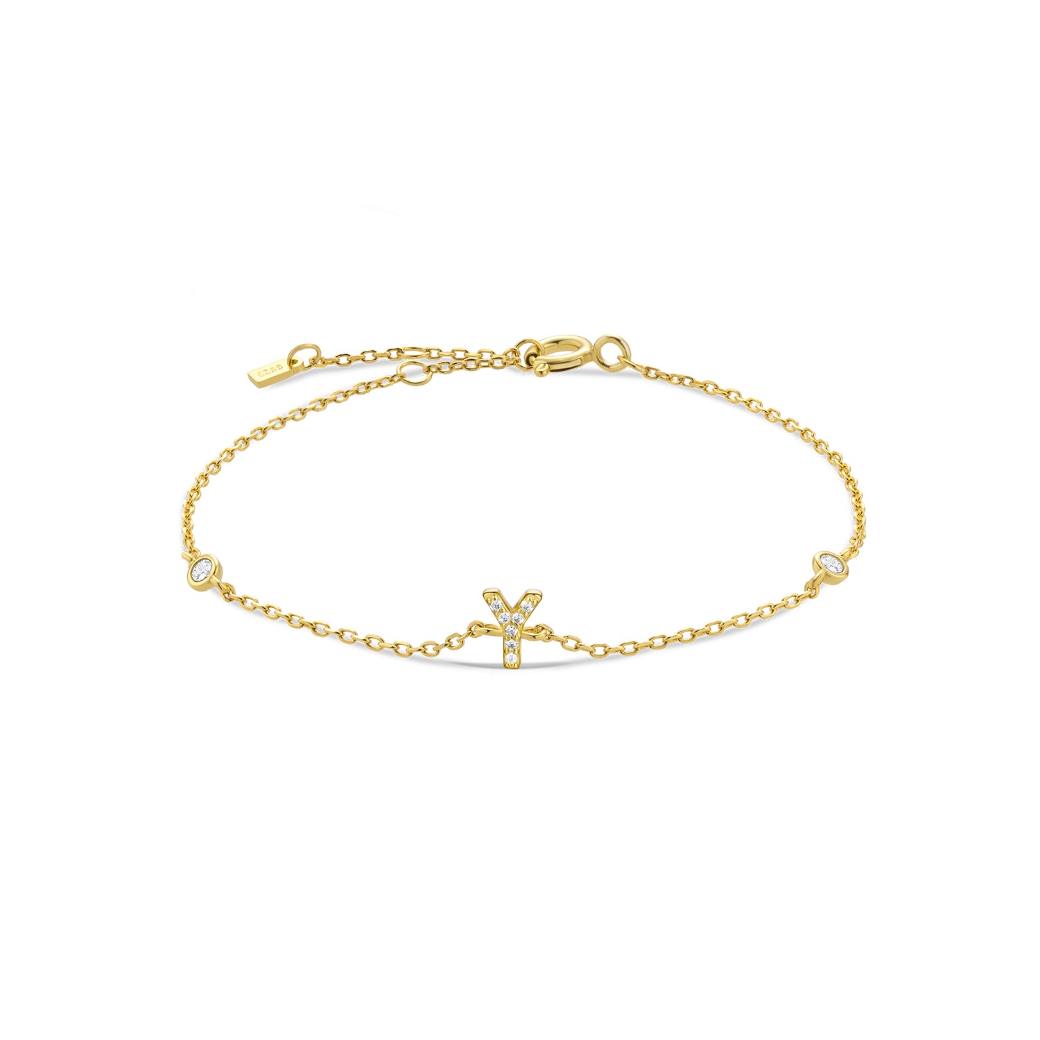 Pulseira de Monograma Prata Banhada a Ouro Verzano®
