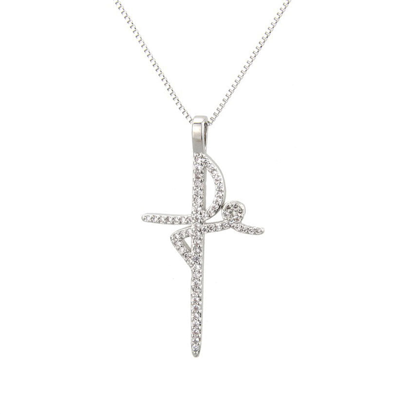 Colar Pingente Cruz de Fé em Prata 925 Verzano®