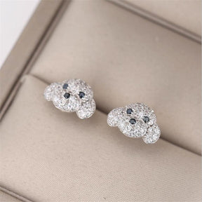 Brincos Poodle Verzano®, Prata Esterlina 925, formato de poodle, joia minimalista e hipoalergênica, ideal para amantes de animais