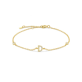Pulseira de Monograma Prata Banhada a Ouro Verzano®