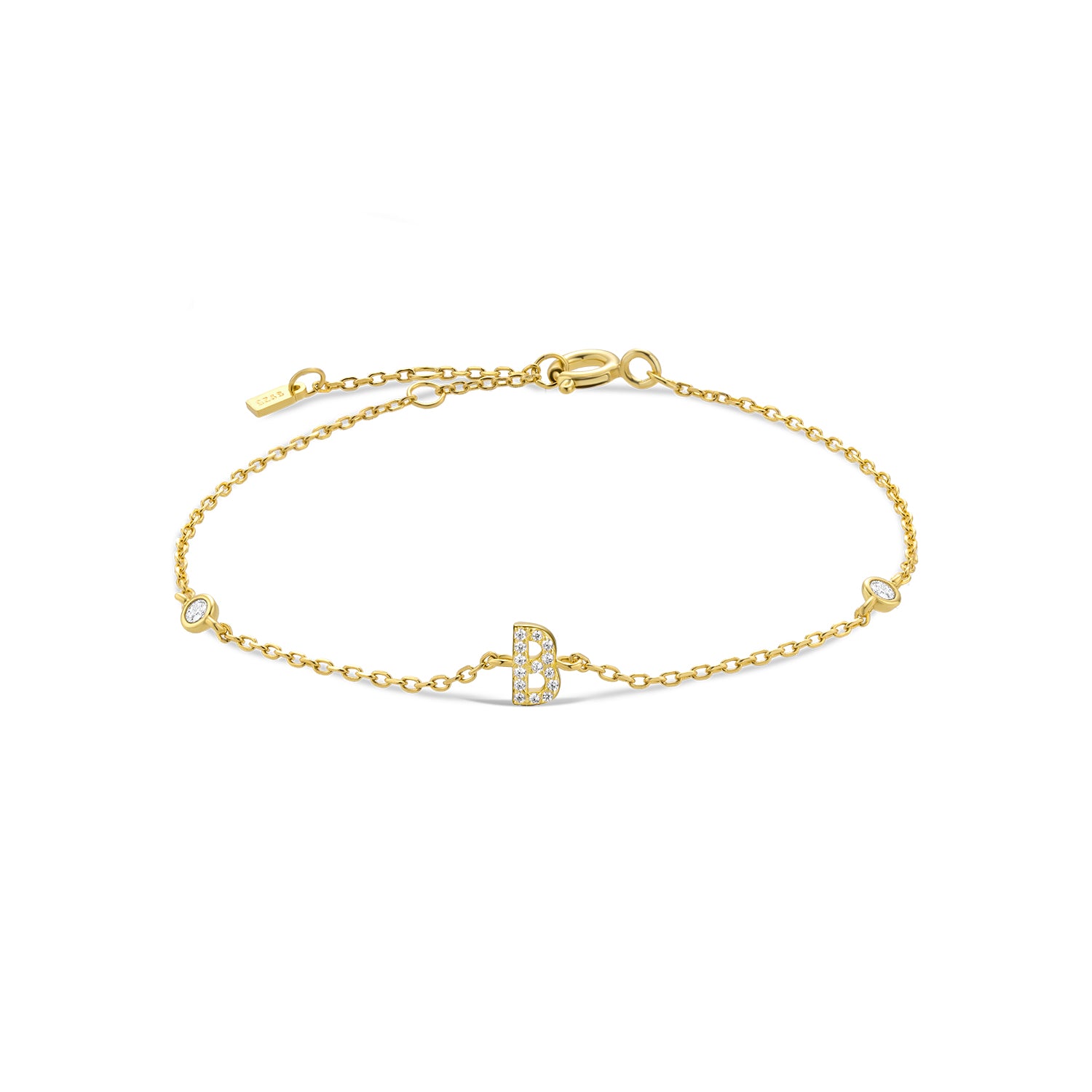 Pulseira de Monograma Prata Banhada a Ouro Verzano®