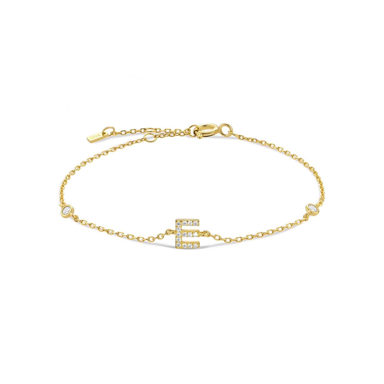 Pulseira de Monograma Prata Banhada a Ouro Verzano®