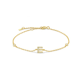 Pulseira de Monograma Prata Banhada a Ouro Verzano®