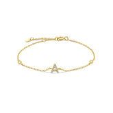 Pulseira de Monograma Prata Banhada a Ouro Verzano®