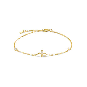 Pulseira de Monograma Prata Banhada a Ouro Verzano®