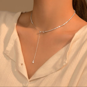 Colar Aurora de Prata Esterlina 925 Verzano®, design minimalista com corrente de elos delicados, acessório sofisticado para mulheres
