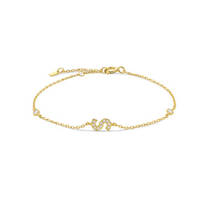 Pulseira de Monograma Prata Banhada a Ouro Verzano®