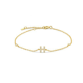 Pulseira de Monograma Prata Banhada a Ouro Verzano®