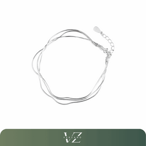 Pulseira Simples em Prata Esterlina 925 Verzano® com design geométrico e acabamento polido, ideal para mulheres que buscam elegância discreta e versatilidade.
