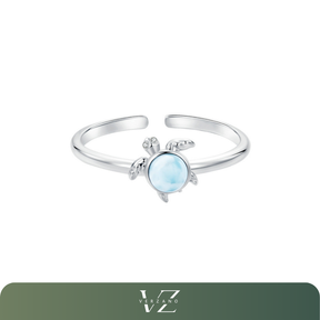 Anel Tartaruga do Mar Verzano®, prata esterlina 925, design inspirado na fauna marinha, com zirconia, para mulheres elegantes e modernas.
