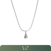 Colar de Prata Esterlina 925 com pingente em forma de gota, design minimalista e sofisticado.