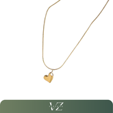 Colar de pingente de coração em aço inoxidável, joias modernas para mulheres, estilo sofisticado e elegante.