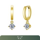 Brinco Ponto de Luz Pendente Banhado a Ouro Verzano®