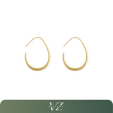 Brinco Oval Essence Verzano® – brincos de argola geométricos ovais, design minimalista e sofisticado, perfeitos para eventos casuais e formais.