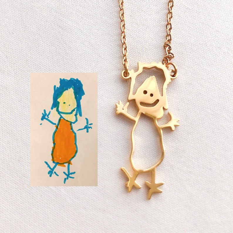 Colar Desenho Personalizado + Caixa de Presente Verzano®