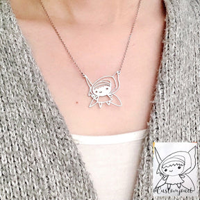 Colar Desenho Personalizado + Caixa de Presente Verzano®