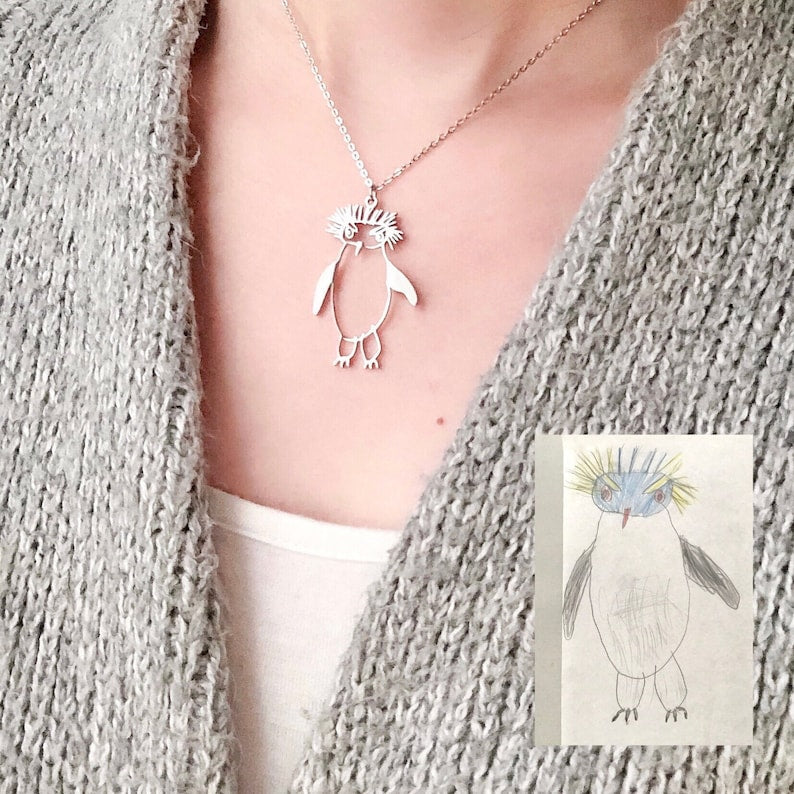Colar Desenho Personalizado + Caixa de Presente Verzano®