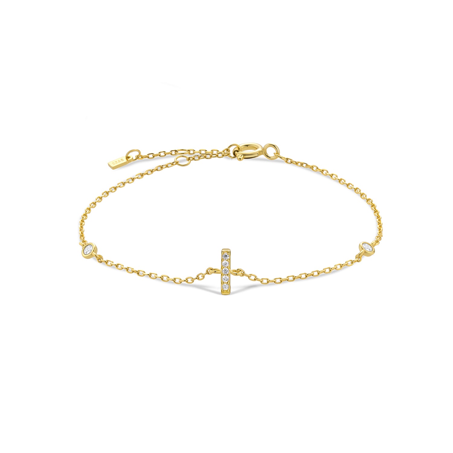 Pulseira de Monograma Prata Banhada a Ouro Verzano®