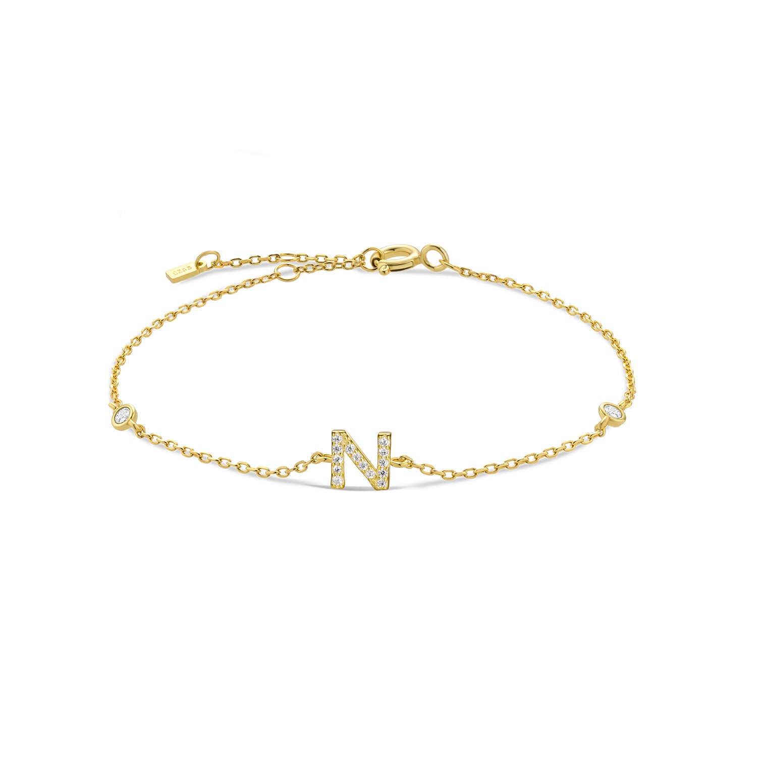 Pulseira de Monograma Prata Banhada a Ouro Verzano®
