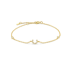 Pulseira de Monograma Prata Banhada a Ouro Verzano®